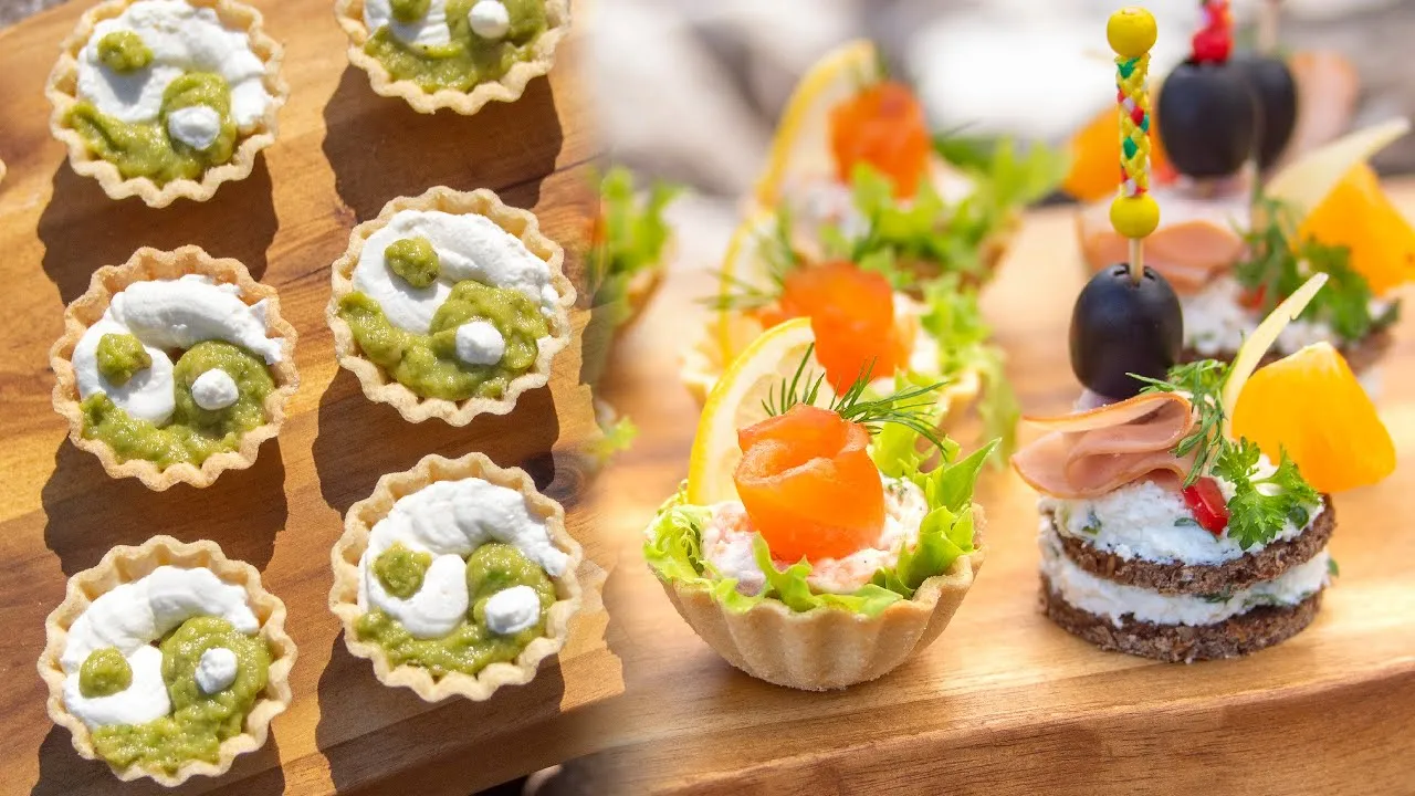 talerz z różnymi babeczkami słodkimi i słonymi