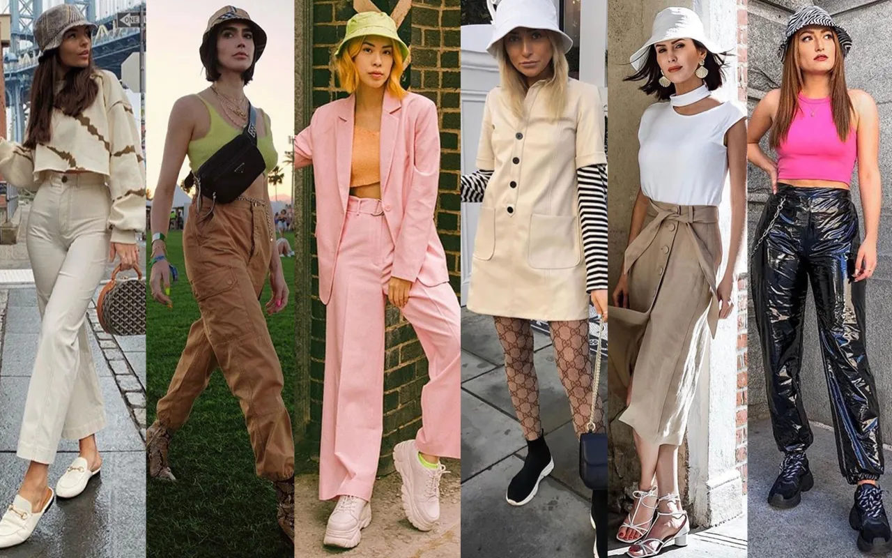 bucket hat stylizacja casual trencz ramoneska