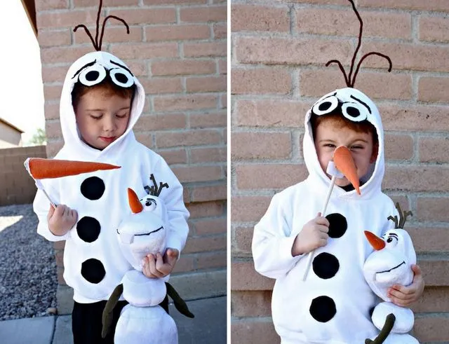 strój olafa diy korpus biały