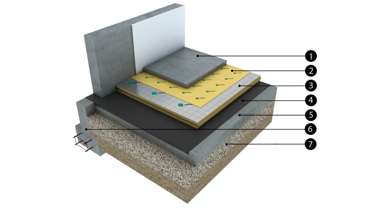 przekrój wylewki na izolacji