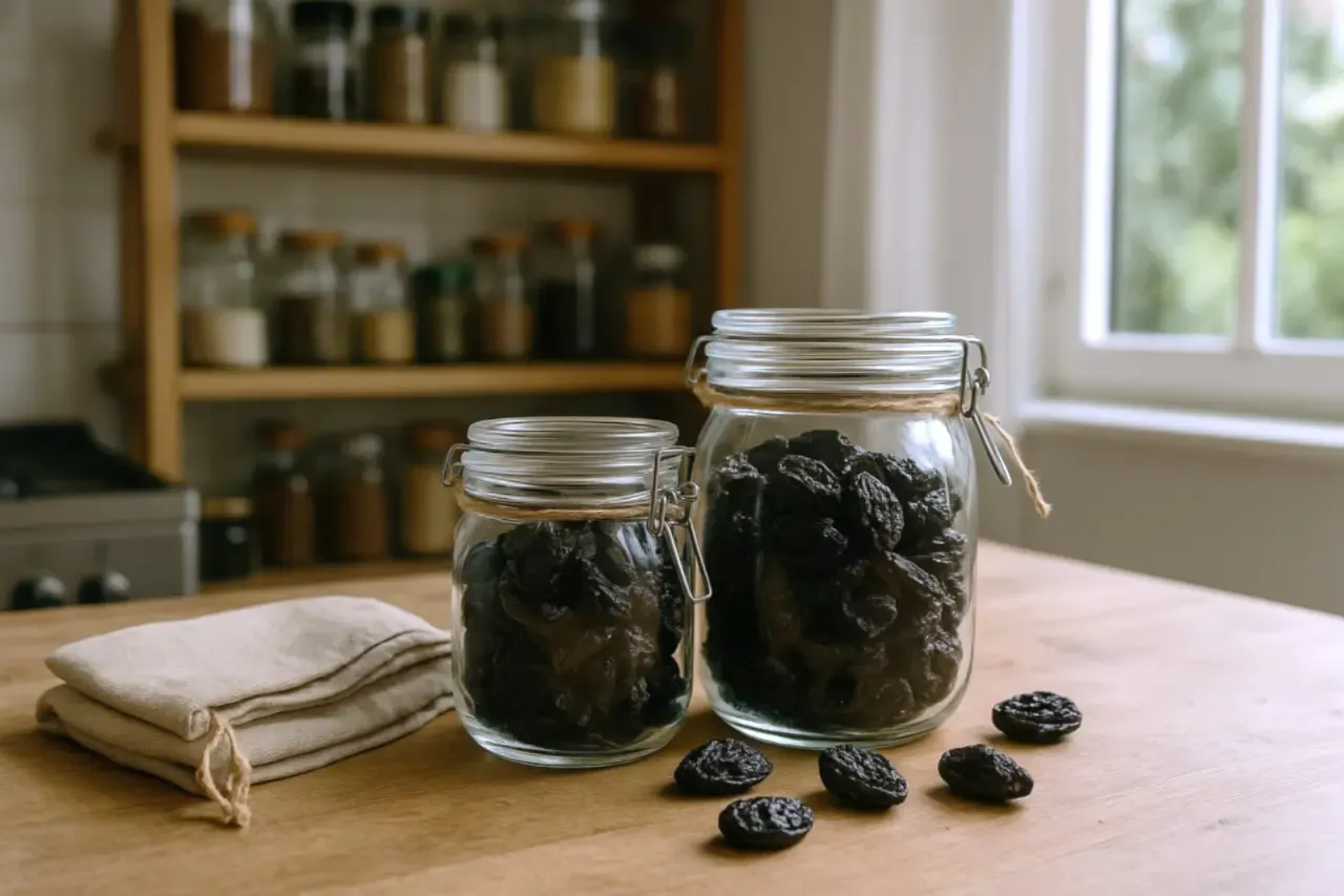 przechowywanie suszonych śliwek