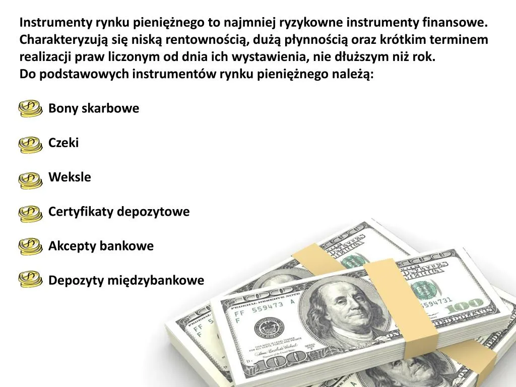 różne instrumenty finansowe waluty czeki