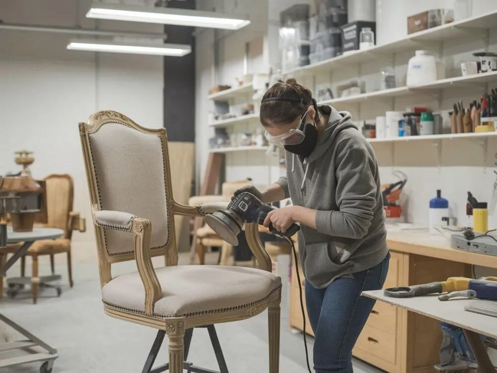 Narzędzia do renowacji krzesła drewnianego