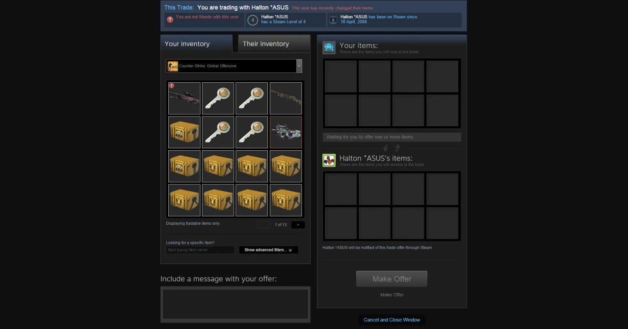 Steam trade scam examples