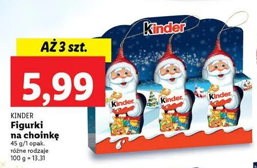 Mikołaj z Kinder czekolady w sklepie