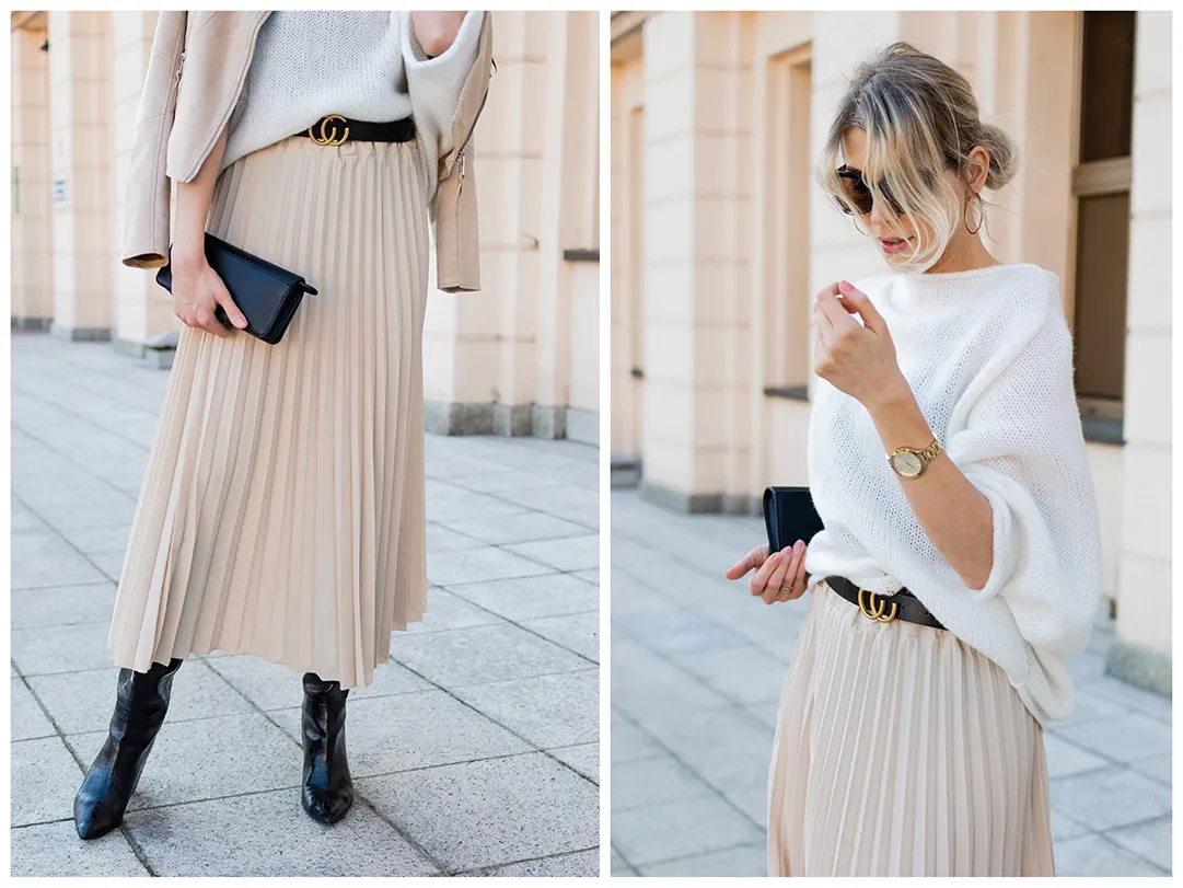 r&oacute;żne fasony długich sp&oacute;dnic stylizacje