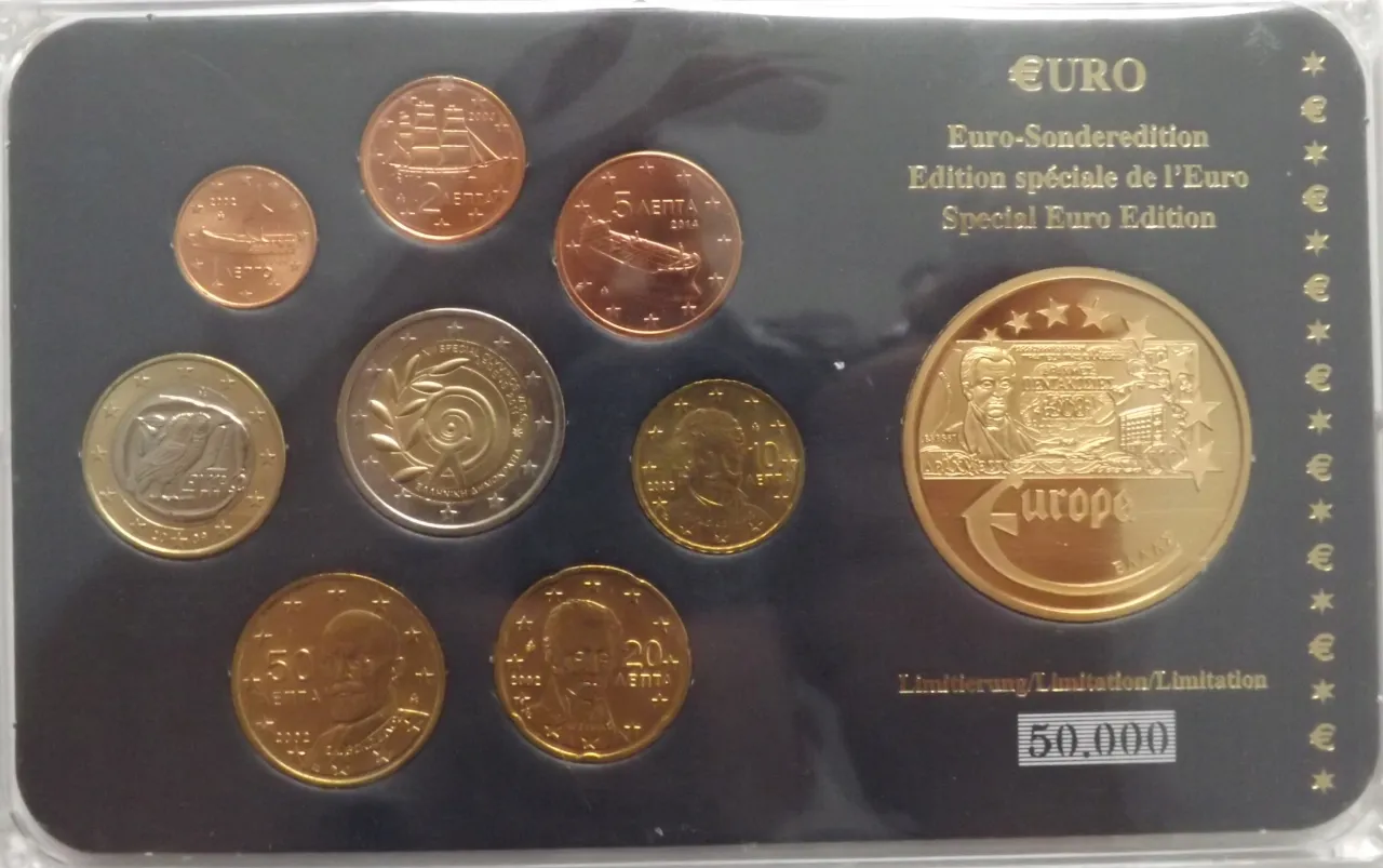 Euro banknoty i monety Grecja