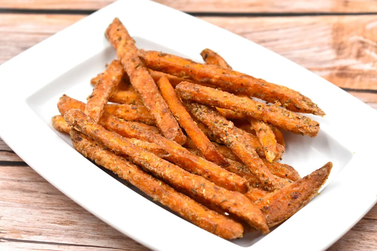 miękkie frytki z batatów