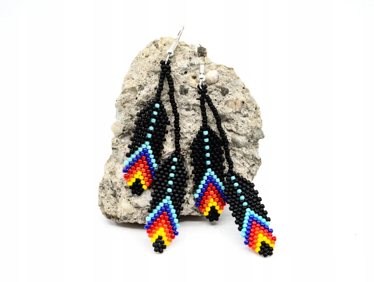 Indiańska biżuteria DIY koraliki pióra