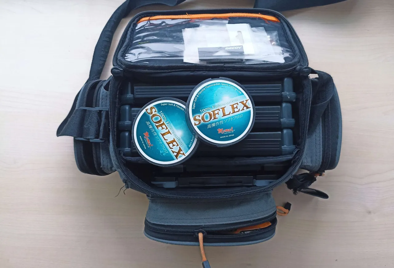 przykład zastosowania przyponu fluorocarbonowego do plecionki