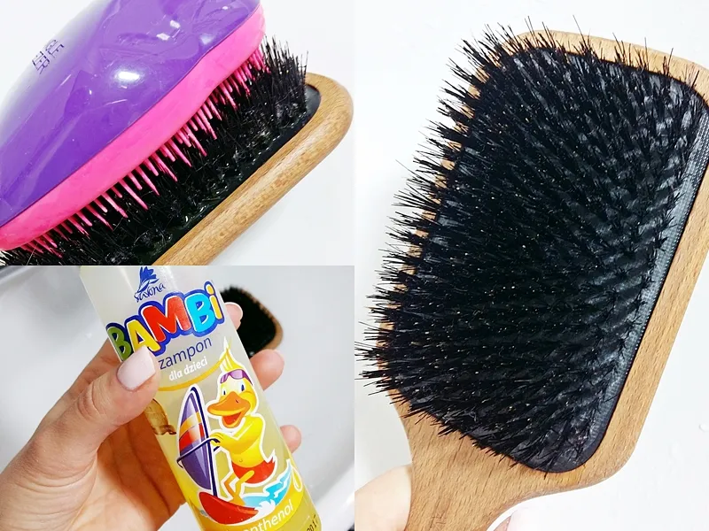 Czyszczenie szczotki z naturalnego włosia i drewnianej