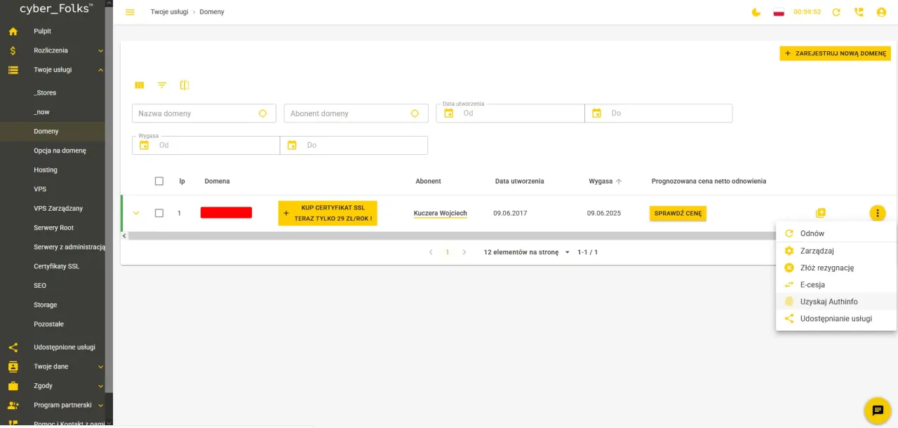 Proces transferu domeny krok po kroku