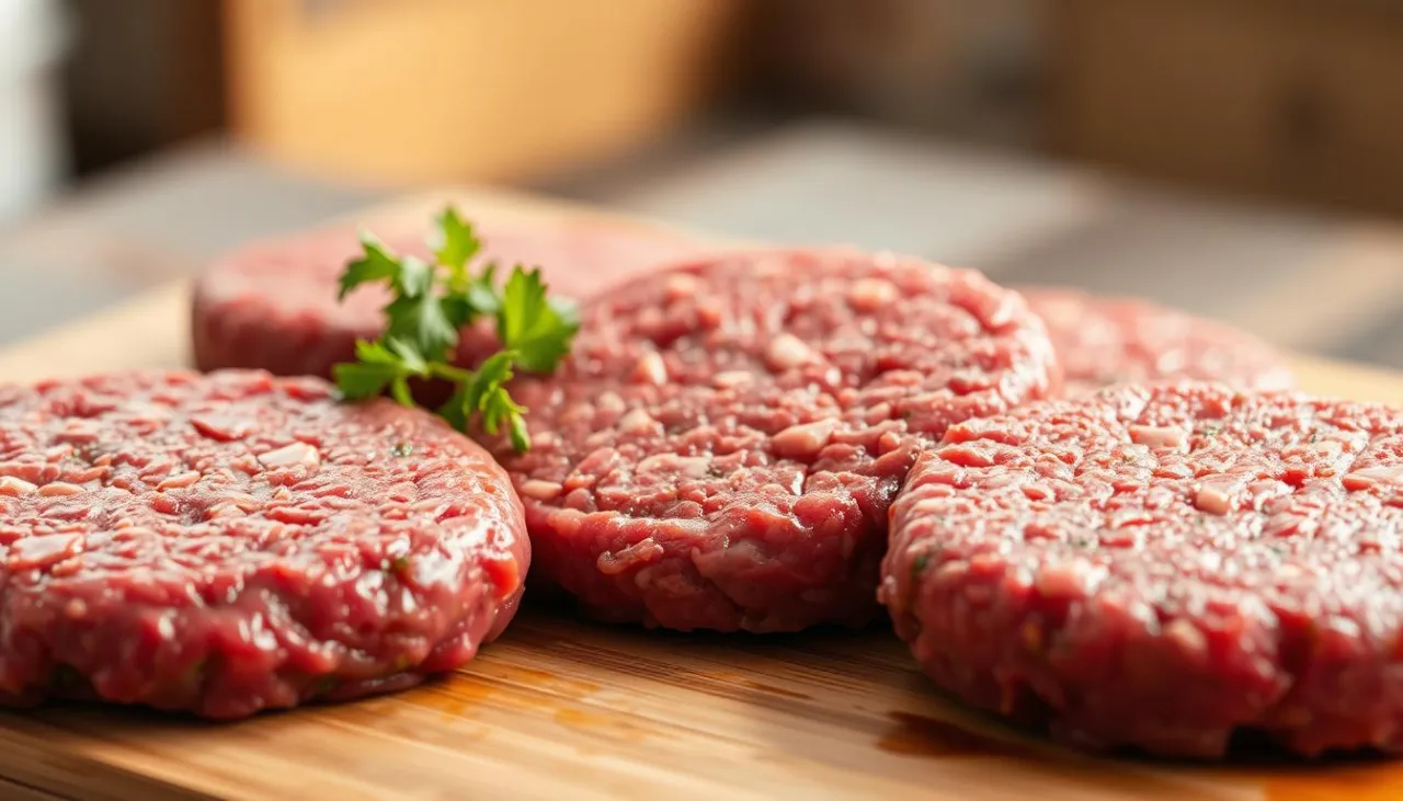 różne rodzaje mięsa na burgery proporcje tłuszczu