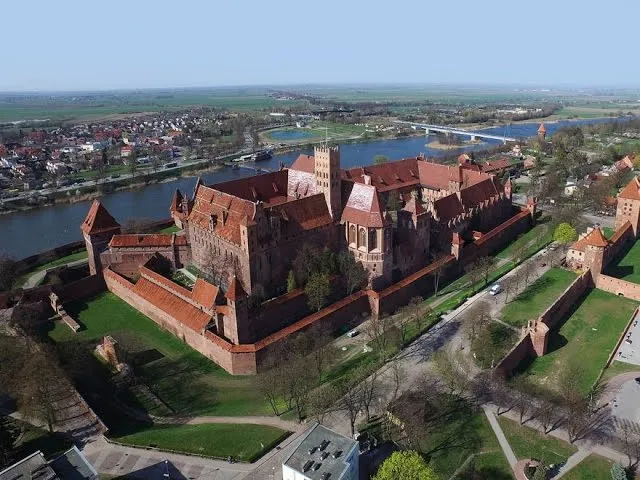 Zamek Malbork z lotu ptaka