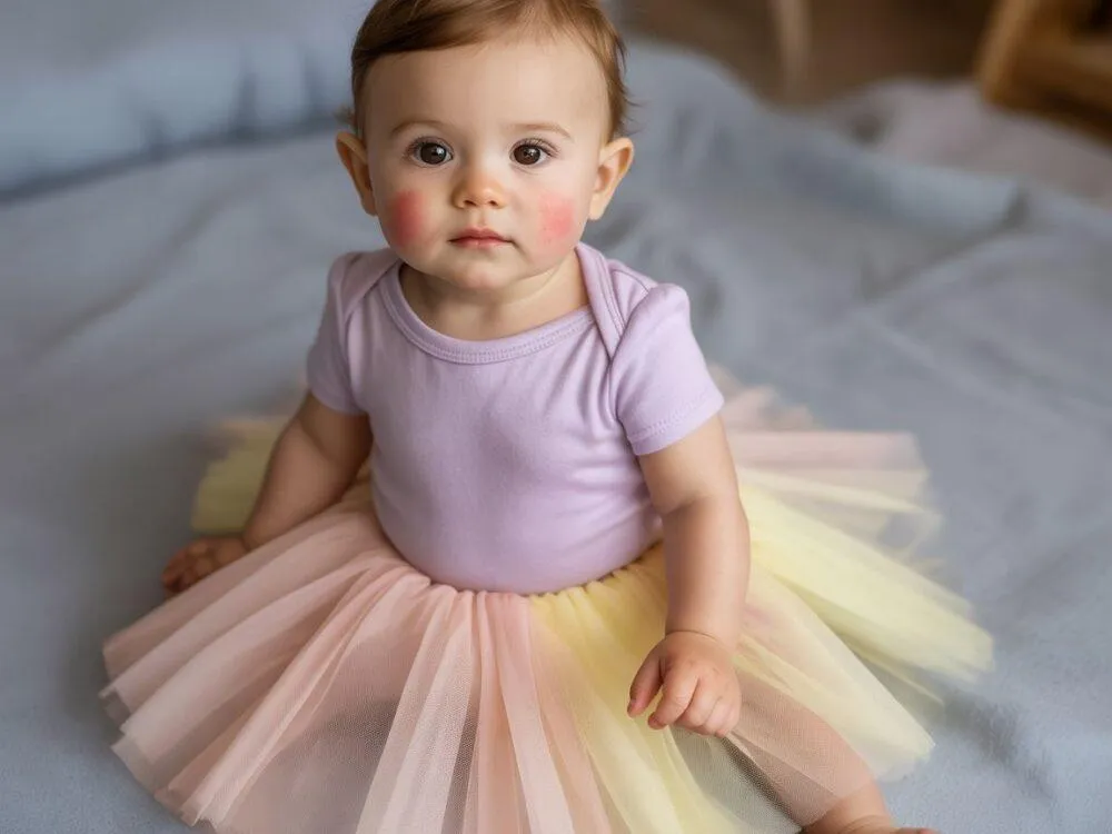 inspiracje sesja zdjęciowa spódniczka tutu dla niemowlaka