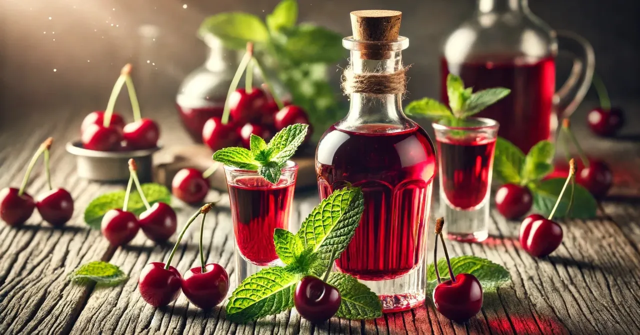 nalewka z deserem i nalewka z daniem głównym