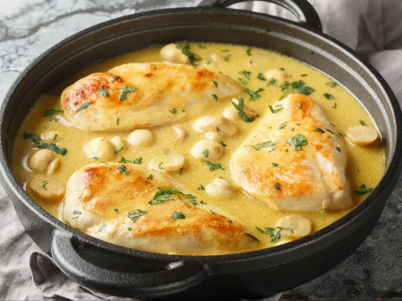 Osoba zastanawiająca się co ugotować na obiad