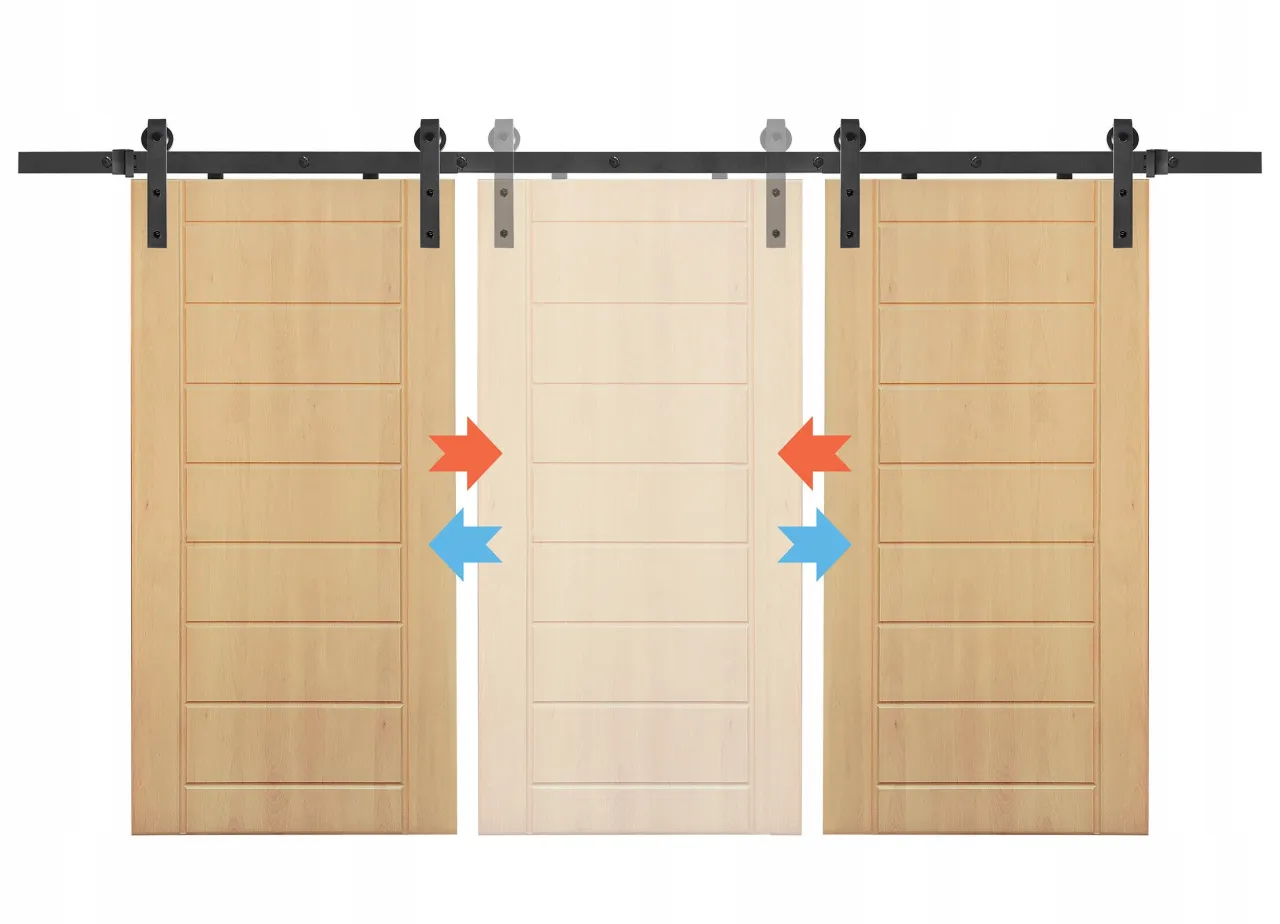 montaż systemu przesuwnego barn door