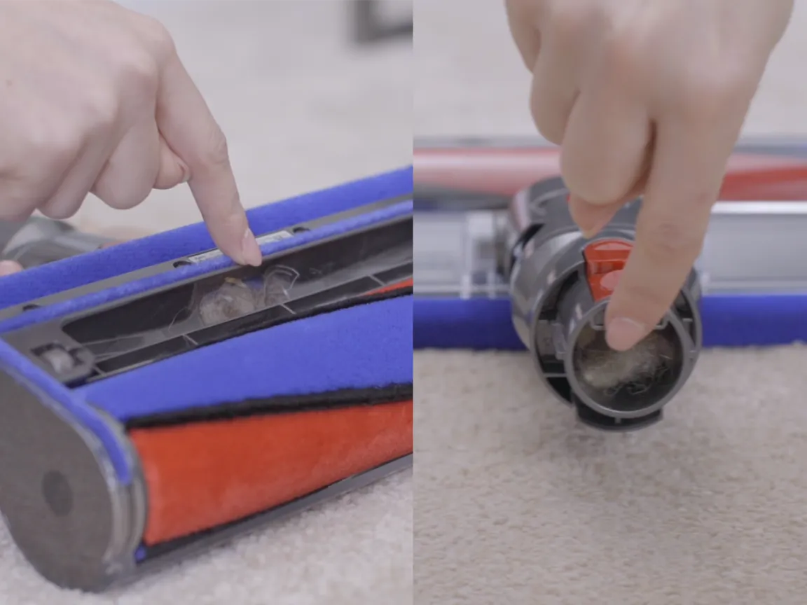 Dyson elektroszczotka czyszczenie włosy blokady