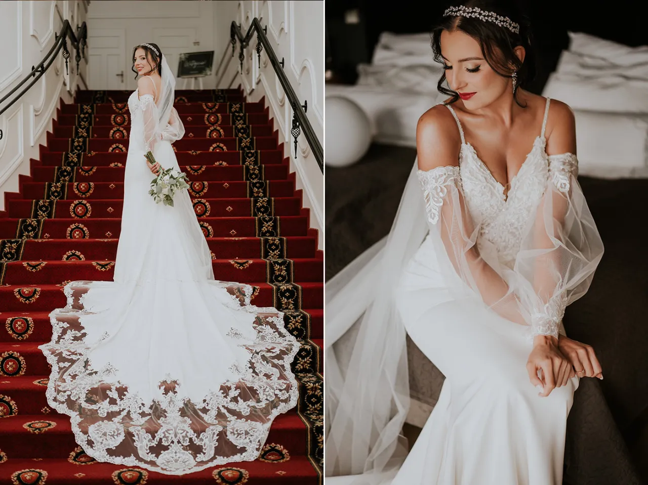 Panna młoda z inspiracjami sukni ślubnej