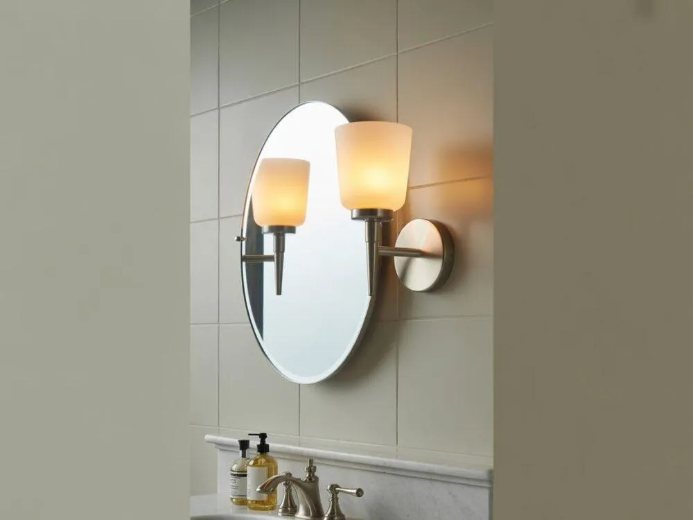 kinkiety boczne a kinkiet nad lustrem cienie