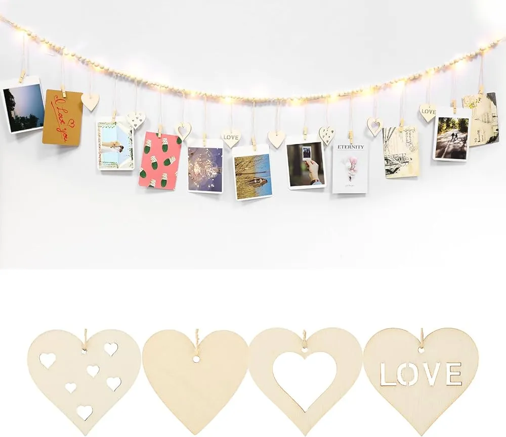 girlanda ze zdjęć retro z klipsami