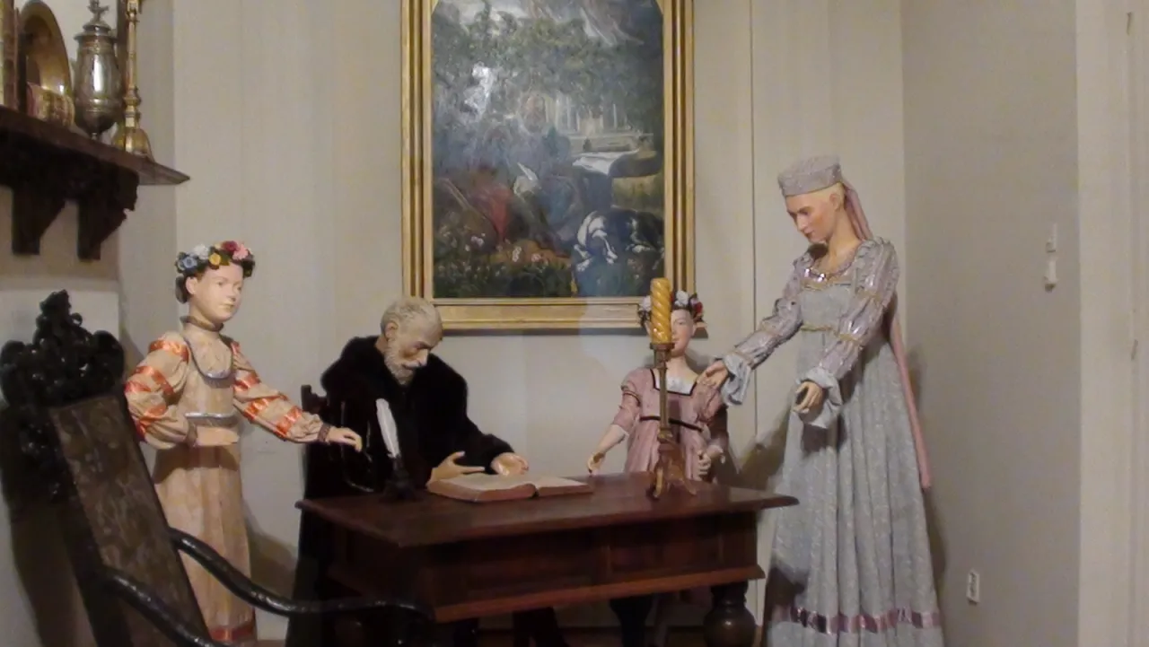 Wnętrze Muzeum Jana Kochanowskiego w Czarnolesie ekspozycja pierwodruki