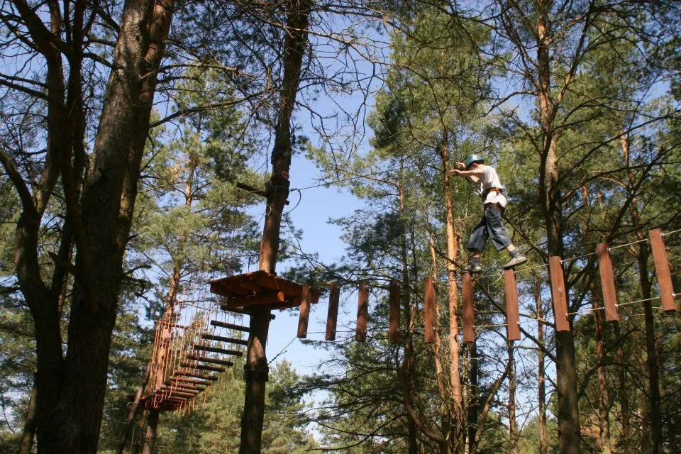 Park linowy Szczytno rodziny z dziećmi
