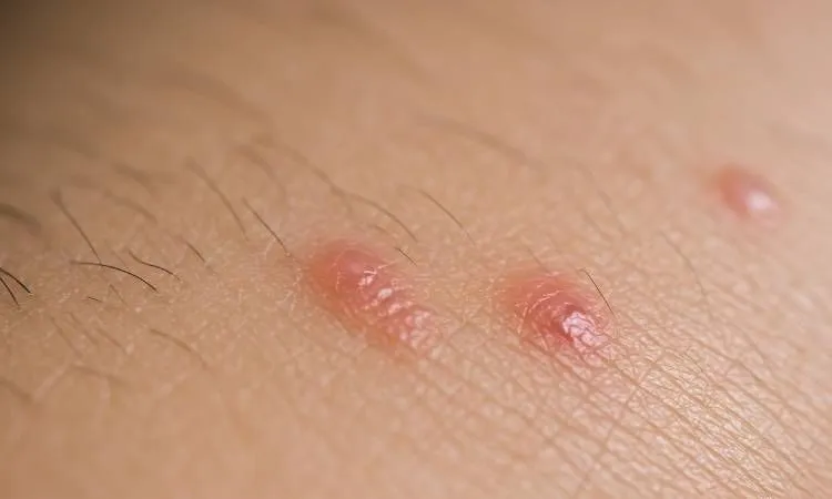 Zapalenie mieszków włosowych miejsca występowania nogi pachy