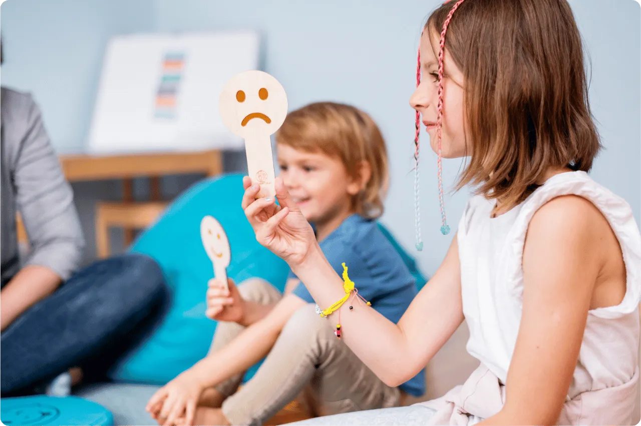 Dziecko wykonujące ćwiczenia oddechowe ADHD