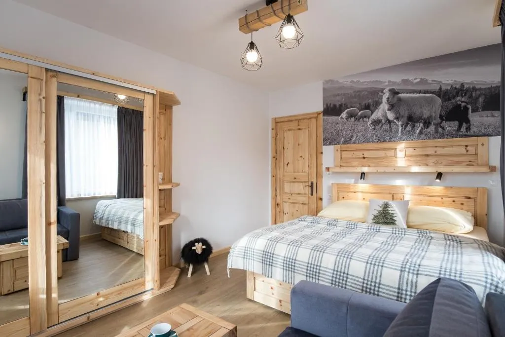 Pokoje Bacówka u Harnasia widok na Tatry