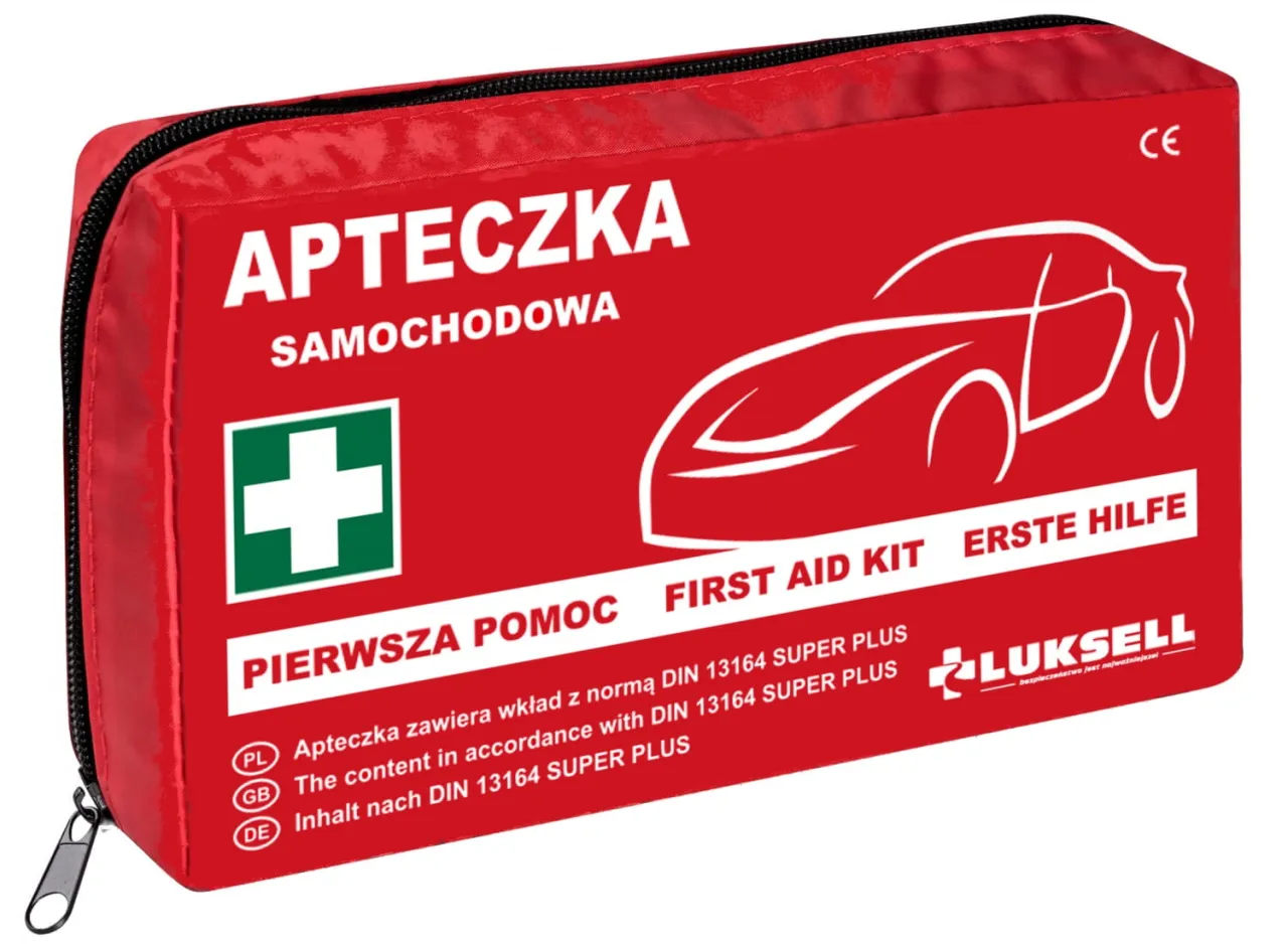 apteczka samochodowa DIN 13164 skład