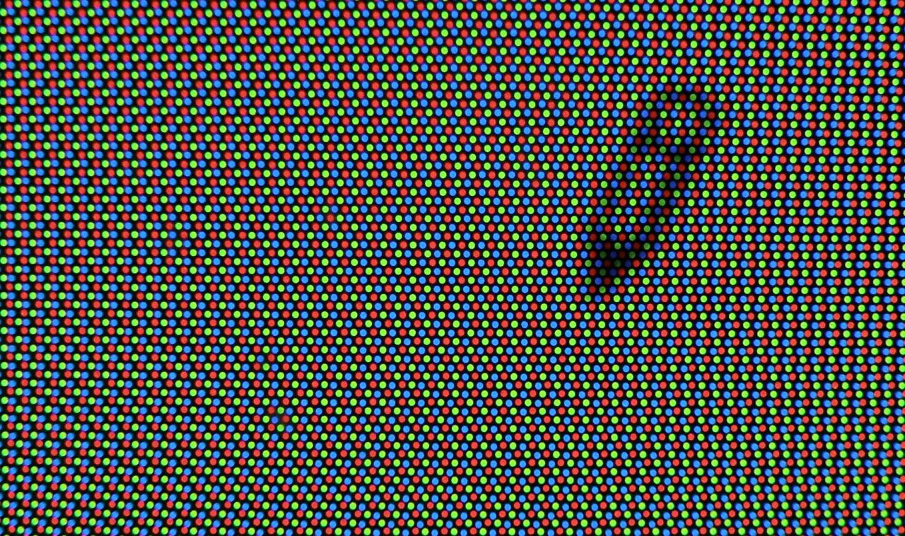pixels on a screen close up