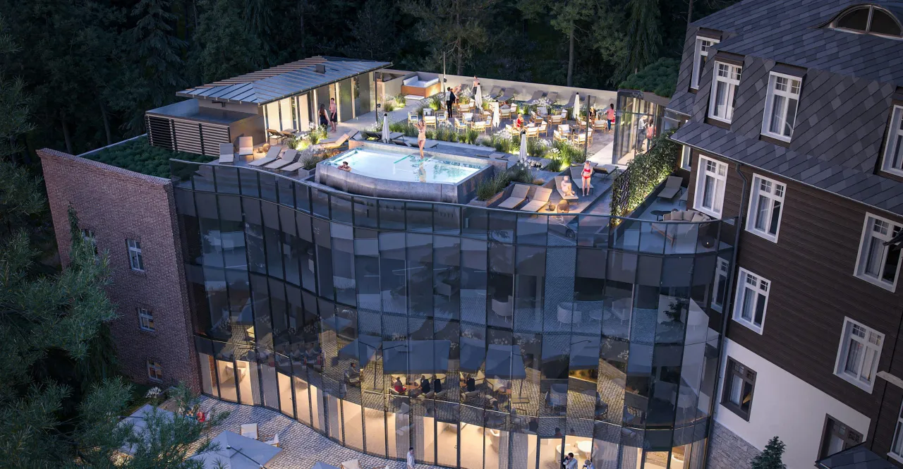 Wizualizacje wnętrz Hotelu Sanssouci Karpacz SPA basen