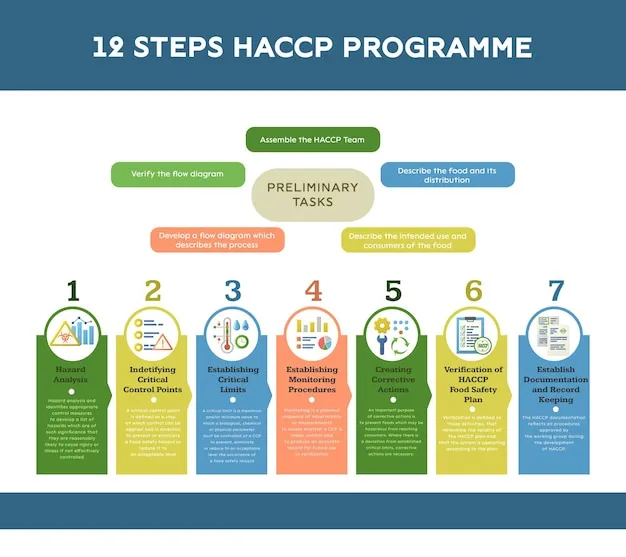 schemat systemu HACCP infografika