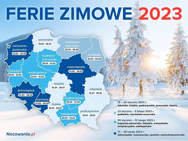 Zdjęcie Kiedy są ferie w województwie świętokrzyskim? Sprawdź daty i atrakcje