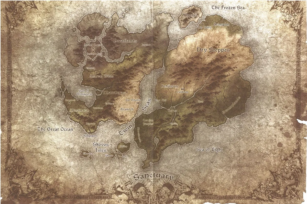 Diablo 3 mapa świata akty