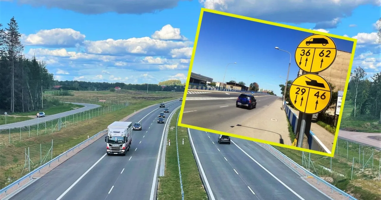 pojazd służb drogowych na autostradzie ż&oacute;łte sygnały