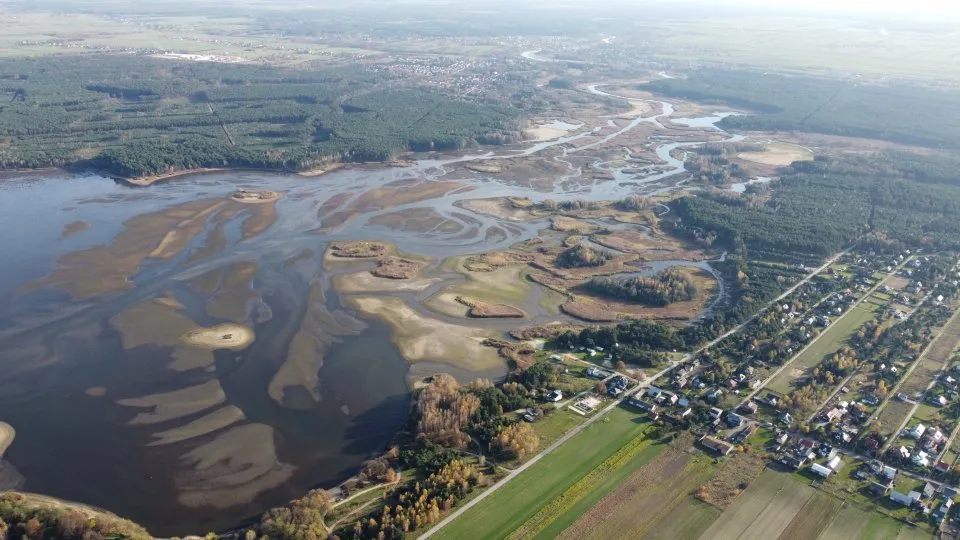 Zalew Sulejowski widok z lotu ptaka