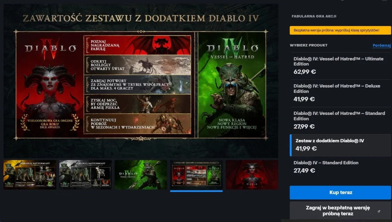 Kalendarz wyprzedaży gier Diablo 4