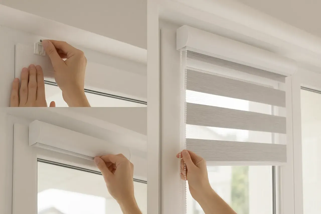 Instrukcja krok po kroku, jak zamontować rolety dzień-noc. Montaż jest prosty i szybki.