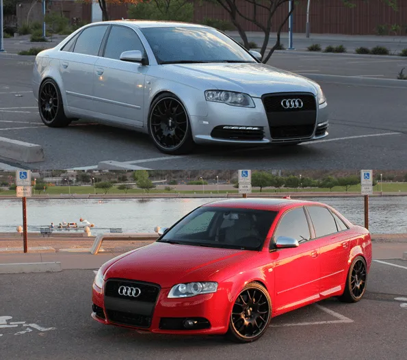 Audi A4 B7 Sedan spoiler S-Line vs RS4 comparison