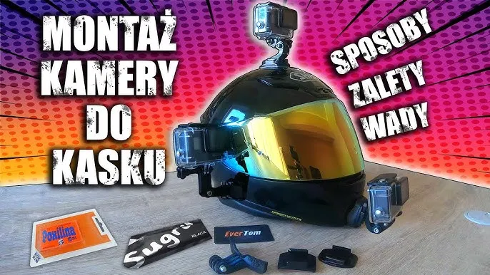 kamera na kasku narciarskim por&oacute;wnanie miejsc montażu