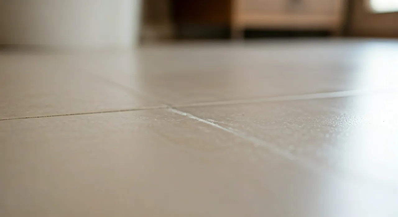 mleczny nalot cementowy na płytkach po fugowaniu