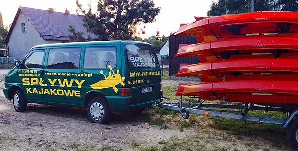 wypożyczalnia kajaków Swornegacie transport