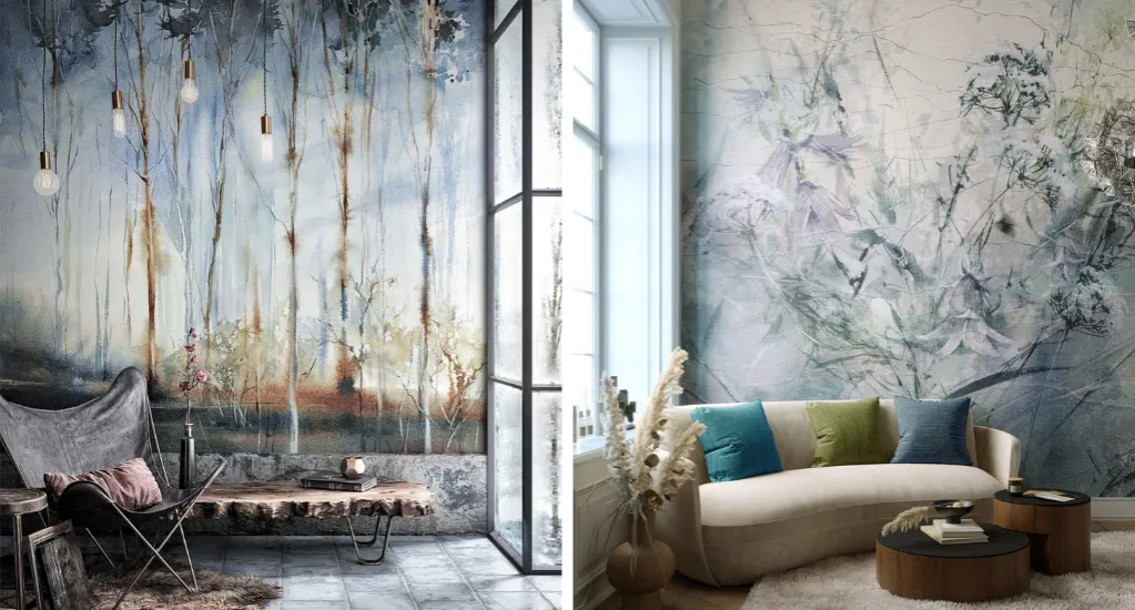 jak dobrać tapetę do salonu wizualizacje