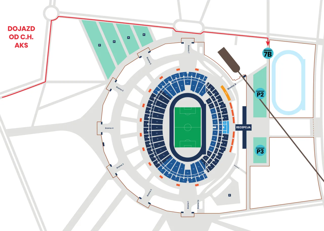 Stadion Śląski dojazd parking