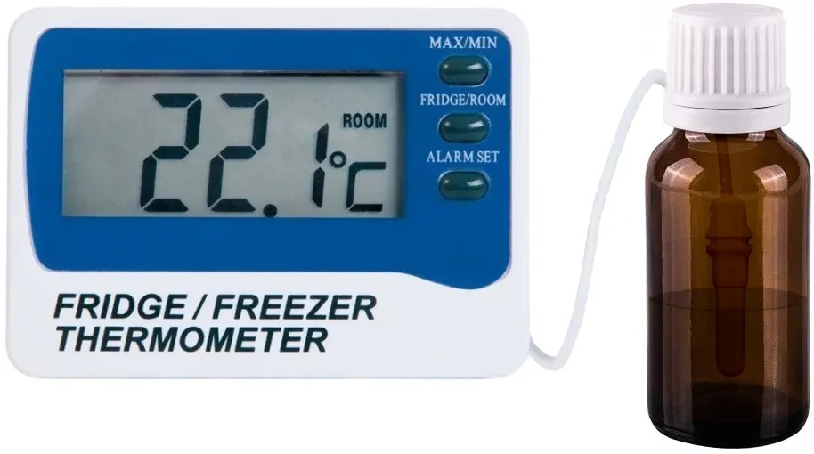 termometr do lodówki szklanka wody