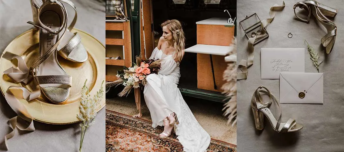 Sukienka boho wesele buty