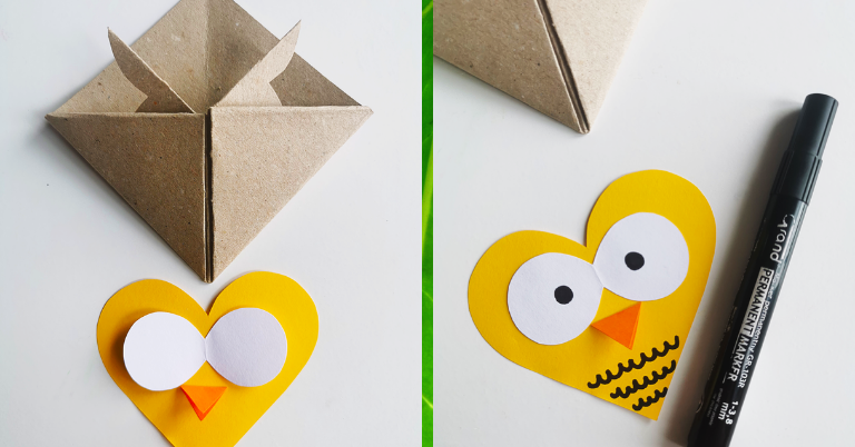 zakładki origami serce zwierzęta